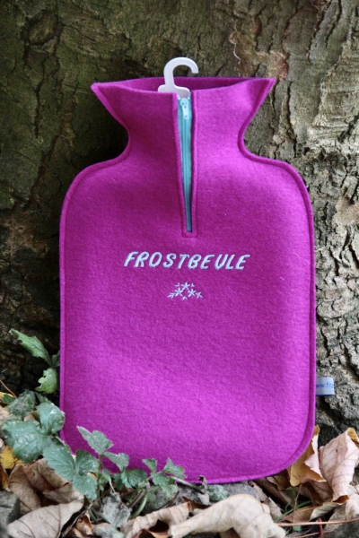 Filz-Wärmflasche Frostbeule in pink